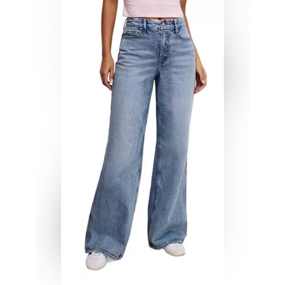Good American Good Skate High-Rise Loose Leg Jeans 34” inseam NWT